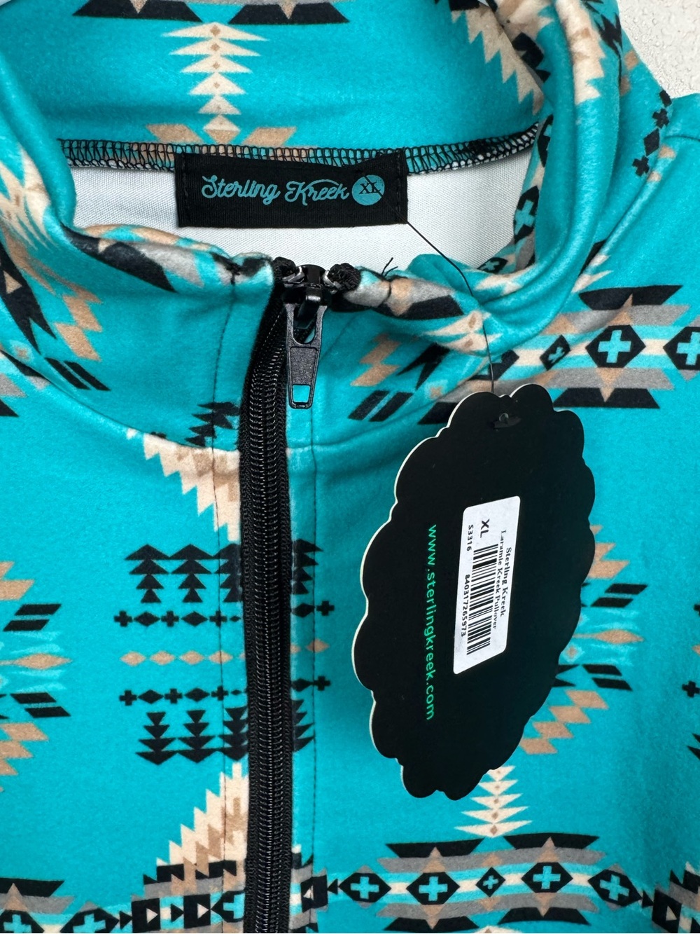 NWT Sterling Kreek Laramie Kreek Southwestern Aztec Print Fitted Pullover XL View 4